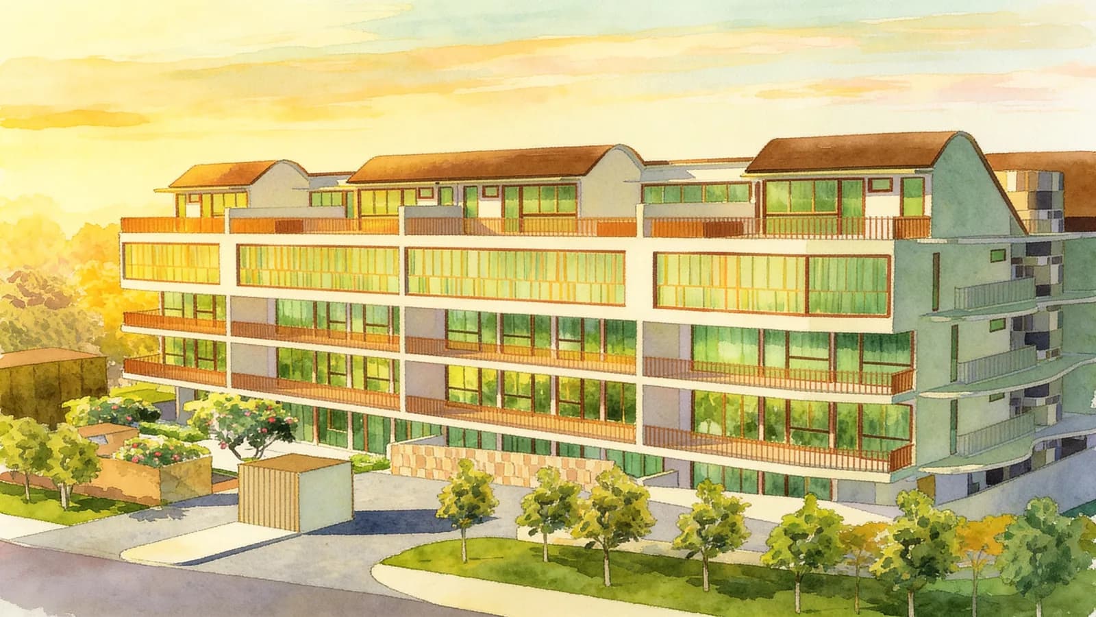 Stevens Suites, a condominium in Tanglin. Illustration is AI-generated.