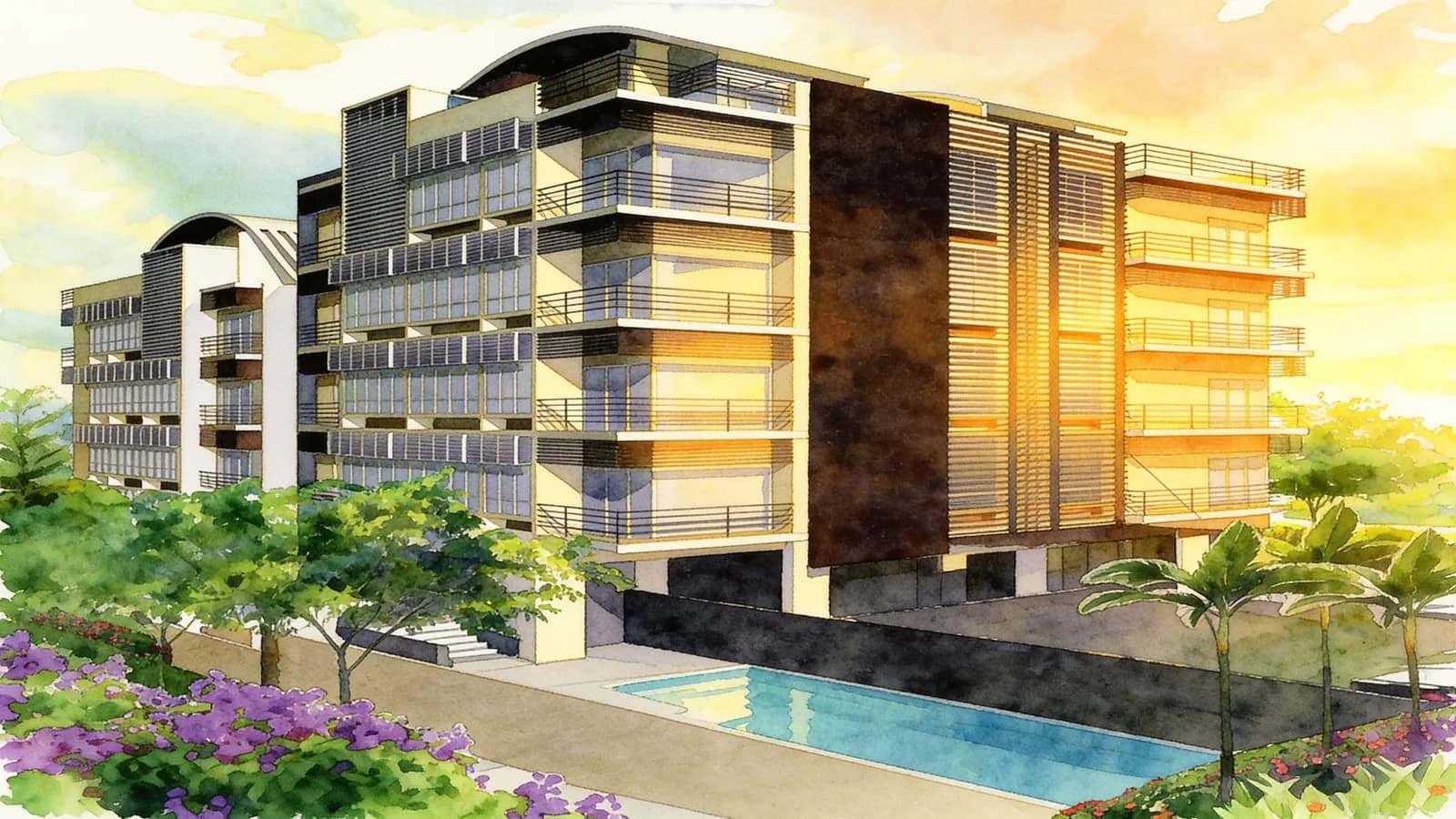 Kovana, an apartment in Hougang. Illustration is AI-generated.