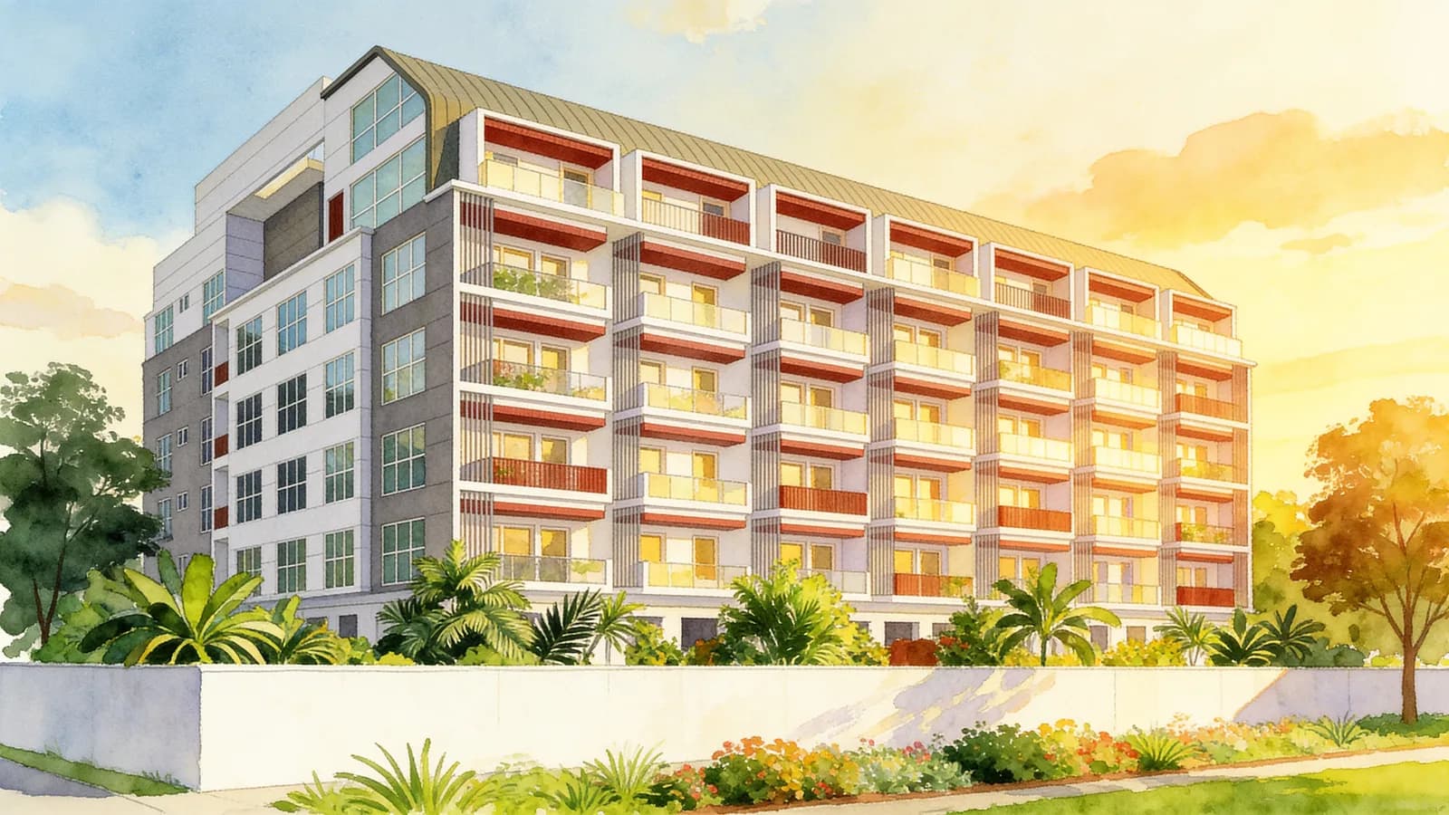 Liiv Residences, a 5-storey apartment in Queenstown. Illustration is AI-generated.