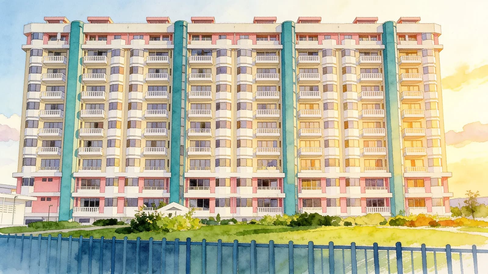 Birmingham Mansions, an apartment in Novena. Illustration is AI-generated.