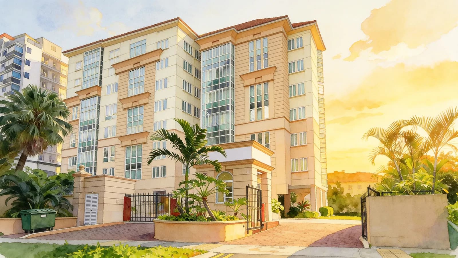 The Huntington, a condominium in Novena. Illustration is AI-generated.