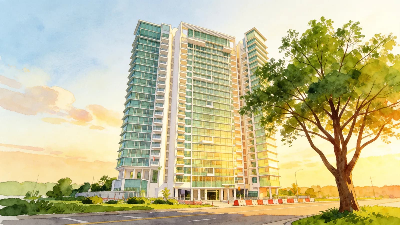 The Chuan, a condominium in Serangoon. Illustration is AI-generated.