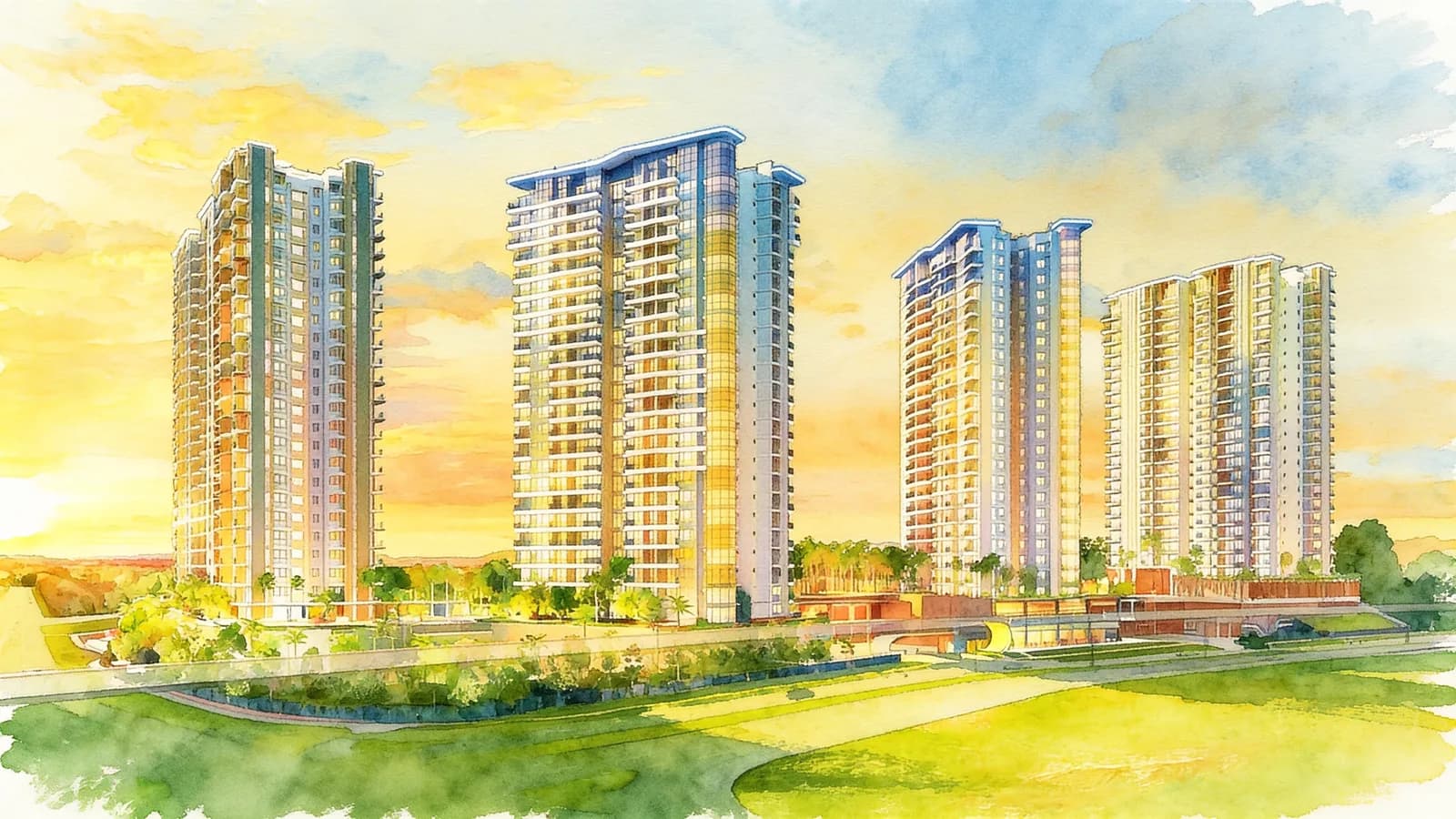 High Park Residences, a 25-storey condominium in Sengkang. Illustration is AI-generated.