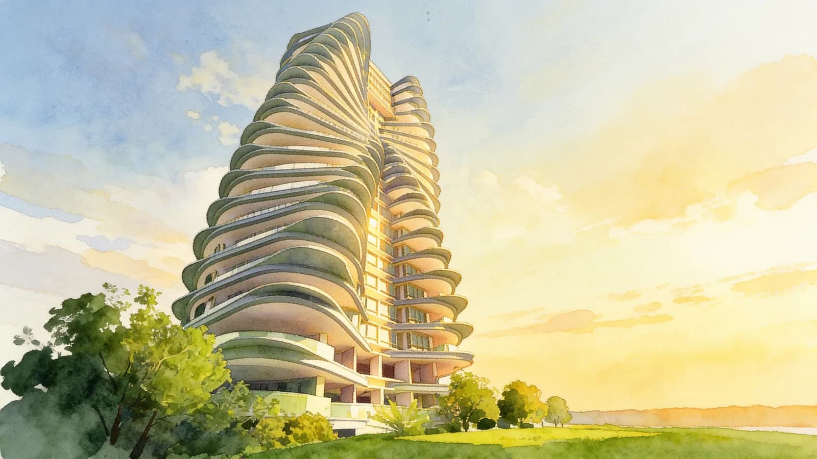 Ferrell Residences, a 23-storey condominium in Tanglin. Illustration is AI-generated.