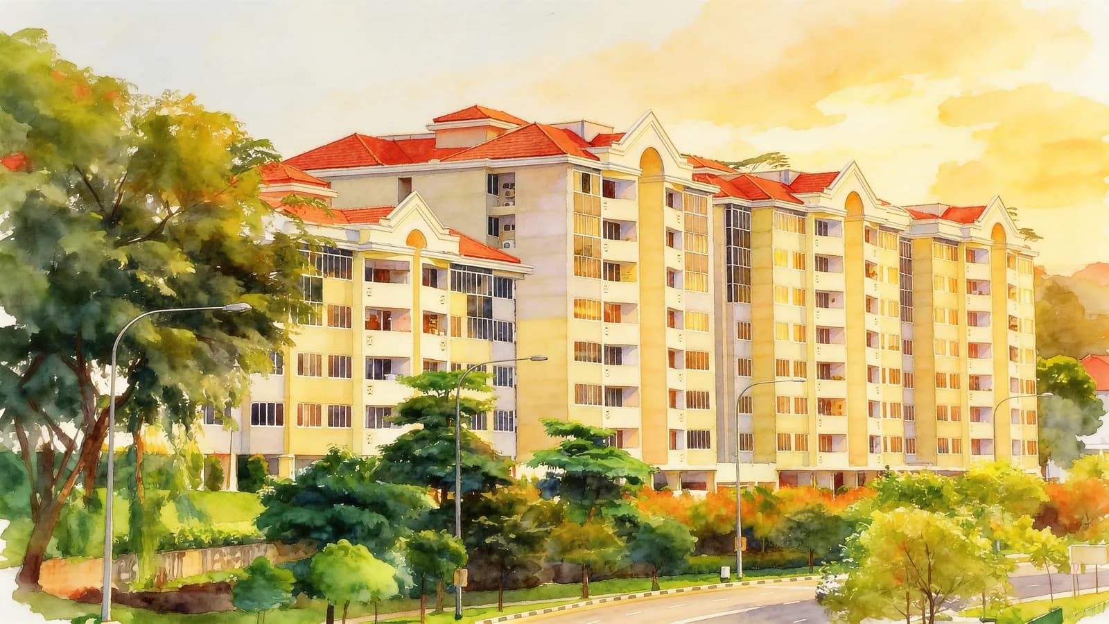 Bukit Regency, an 8-storey condominium in Bukit Timah. Illustration is AI-generated.