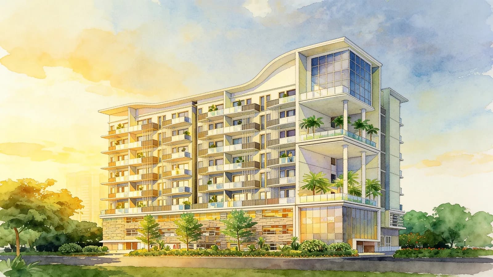 Rezi 3two, an apartment in Geylang. Illustration is AI-generated.