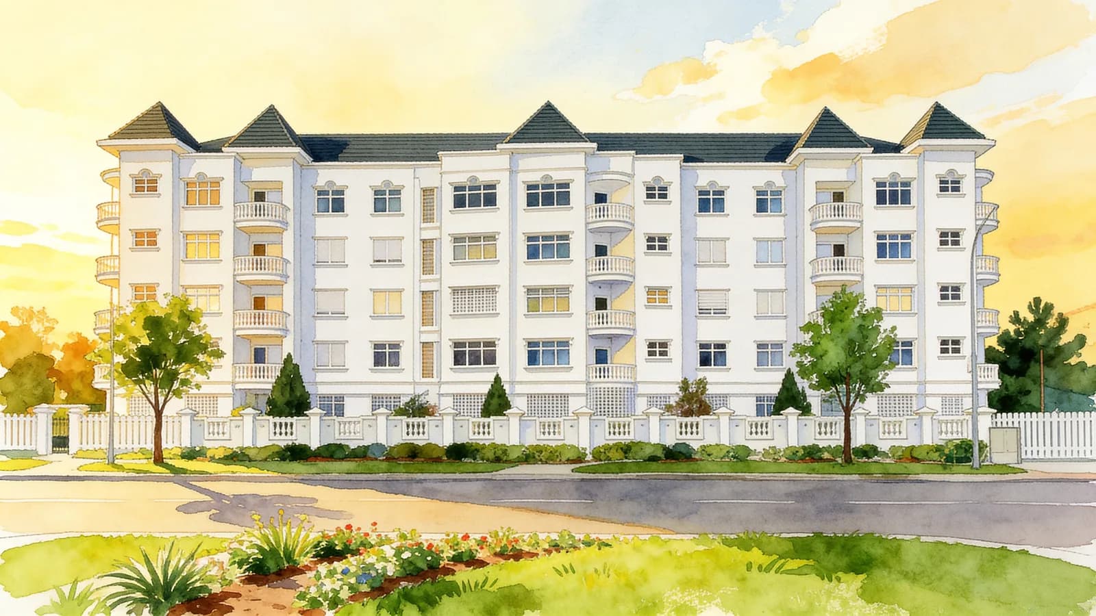 Pinehurst Condominium, a condominium in Bedok. Illustration is AI-generated.