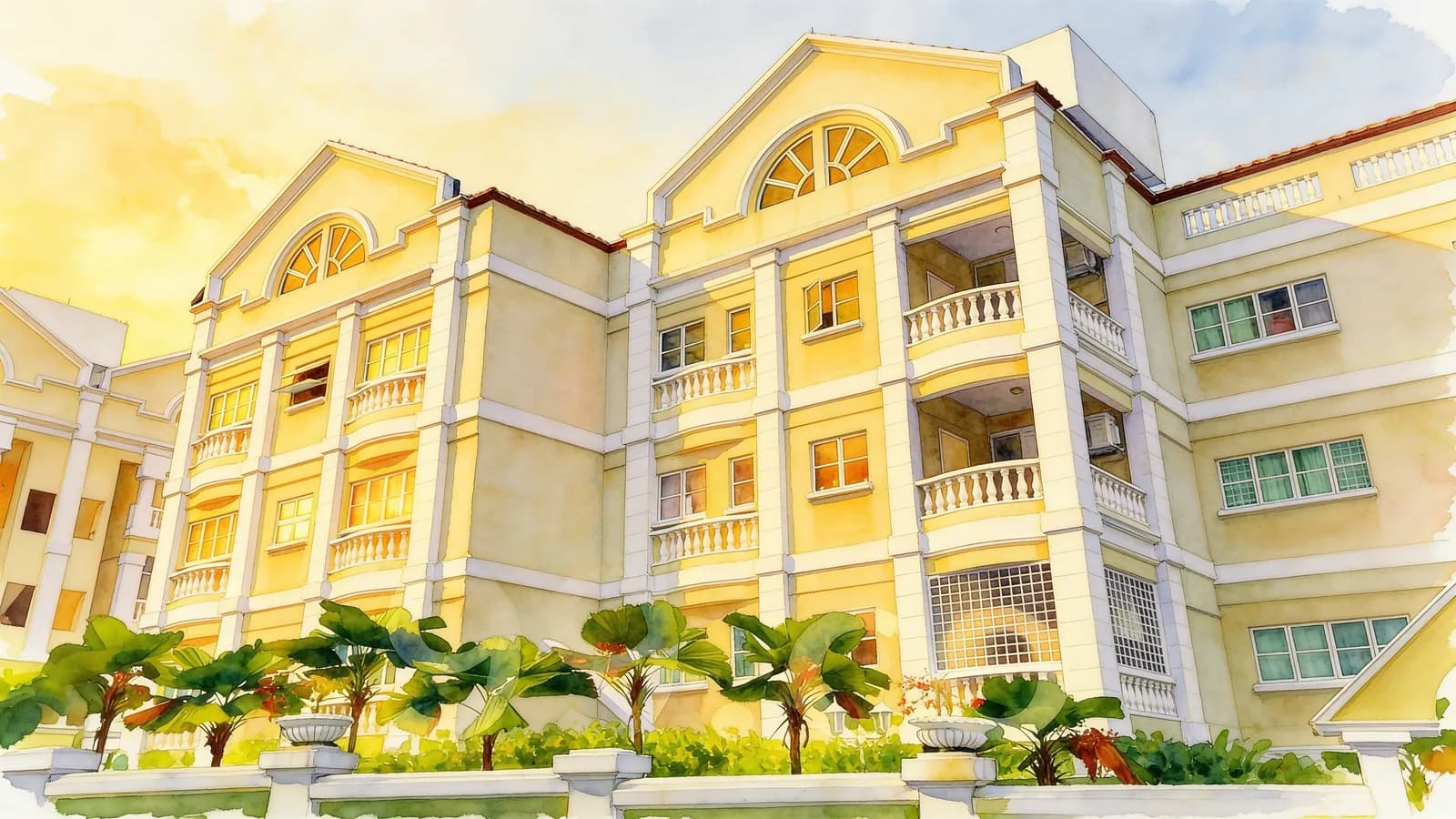 Ville Royale, an apartment in River Valley. Illustration is AI-generated.