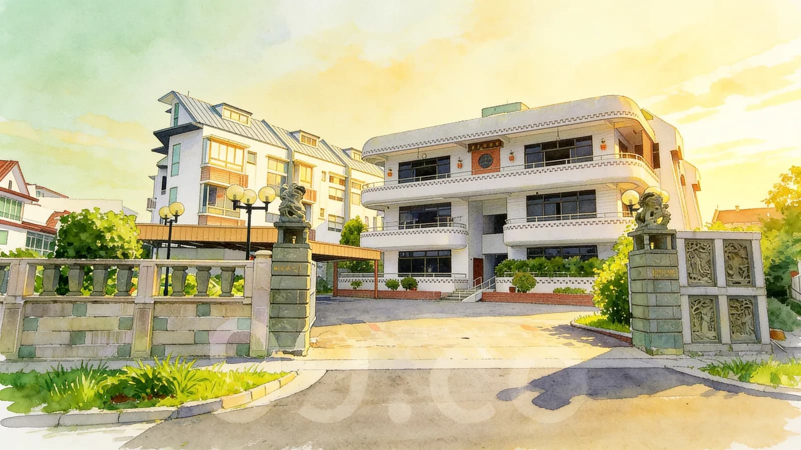 Chen Jing Jue Mansions, an apartment in Hougang. Illustration is AI-generated.
