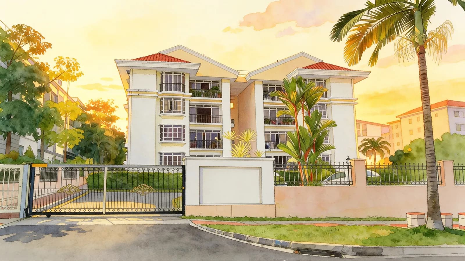 Kovan Apartments, an apartment in Hougang. Illustration is AI-generated.