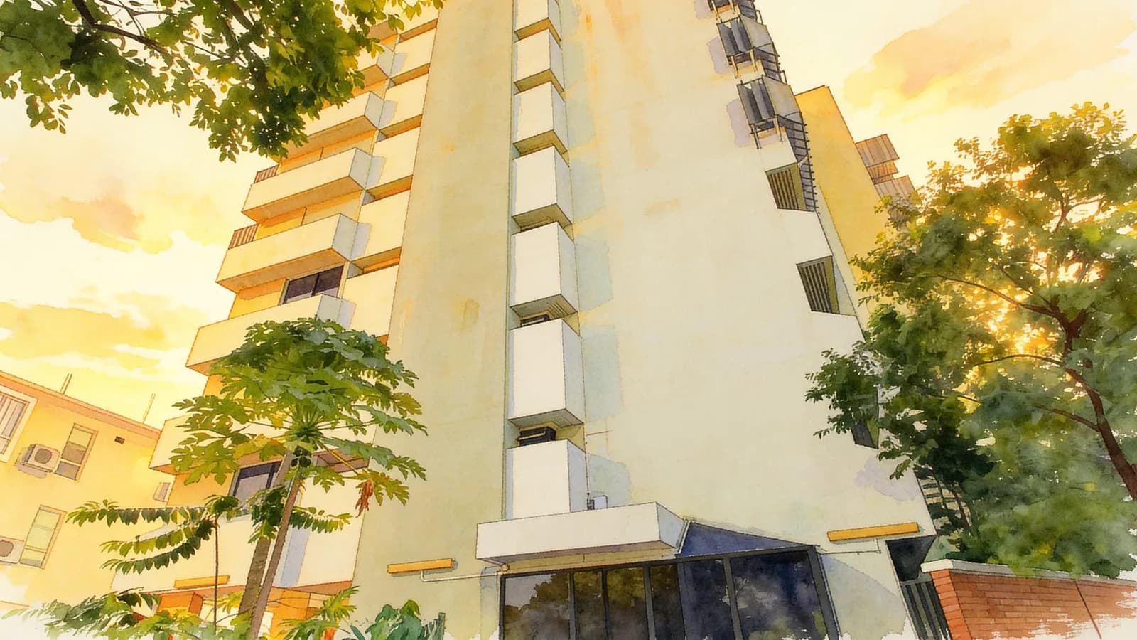 Equity Heights, a condominium in Rochor. Illustration is AI-generated.