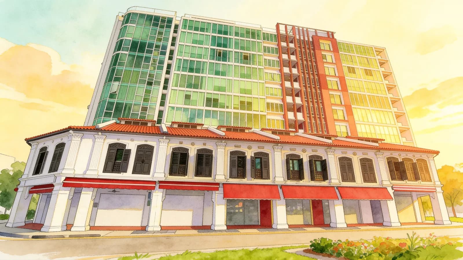 Mackenzie Regency, a condominium in Rochor. Illustration is AI-generated.