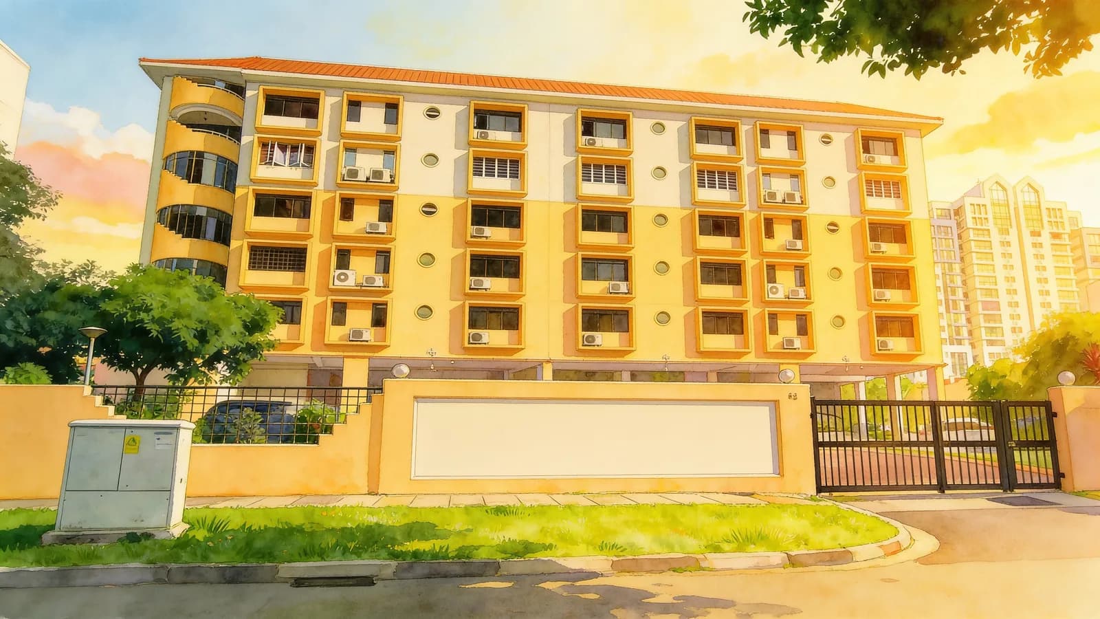 Boon Teck Apartment, an apartment in Novena. Illustration is AI-generated.