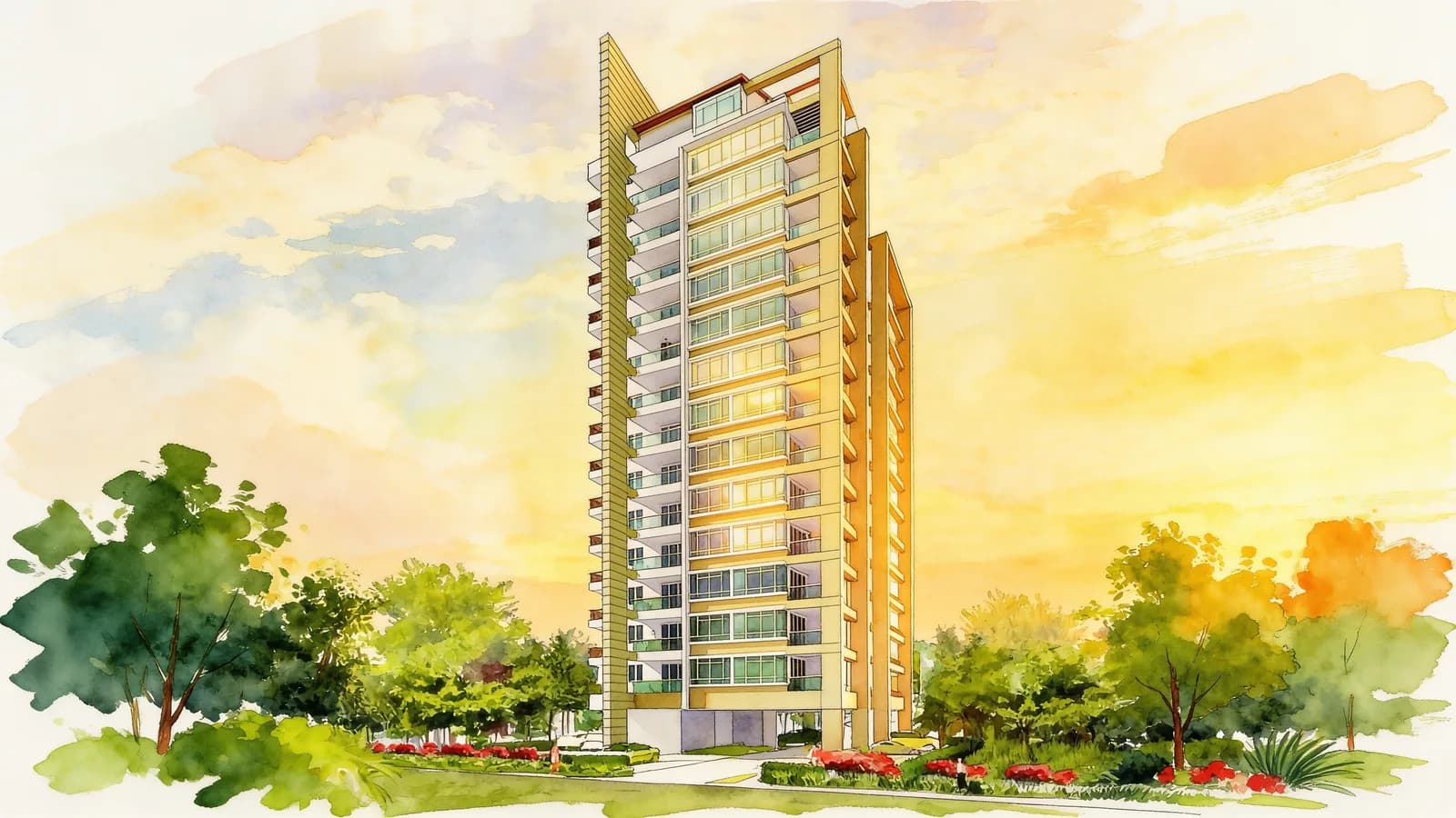 Ritz Regency, an apartment in Geylang. Illustration is AI-generated.