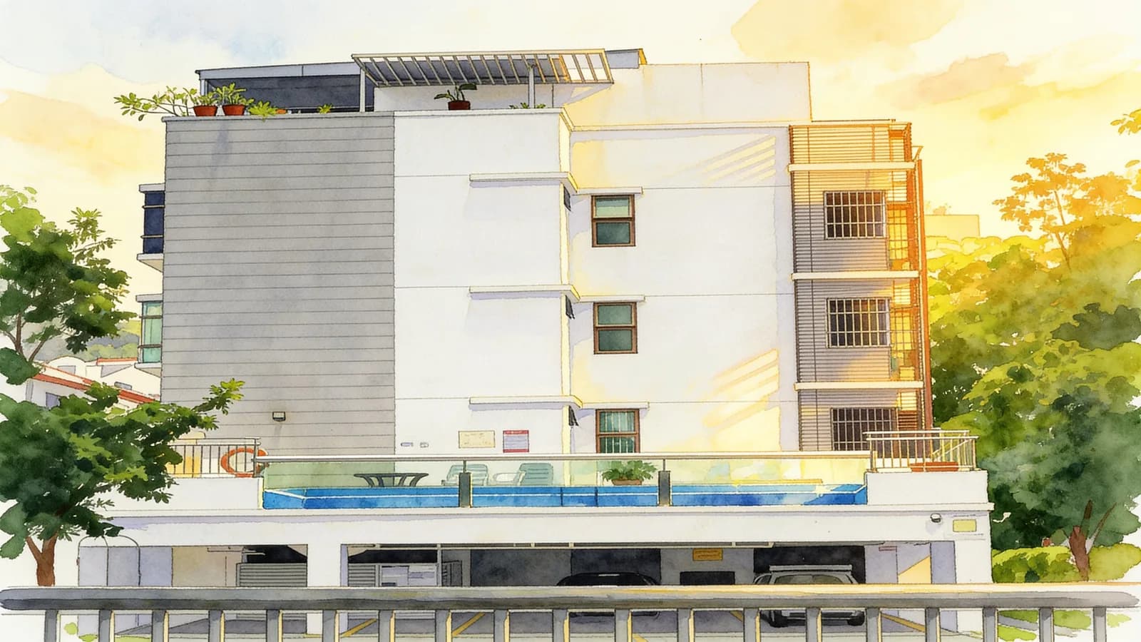 The Cassandra, a 5-storey apartment in Queenstown. Illustration is AI-generated.