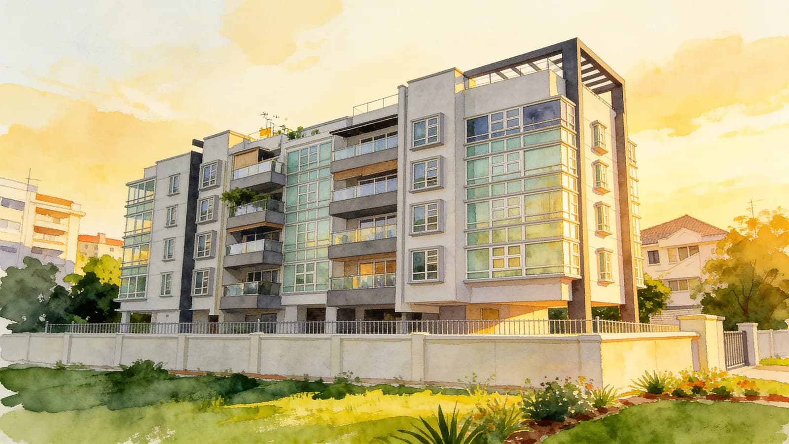 The Sunnidora, a 5-storey condominium in Bedok. Illustration is AI-generated.