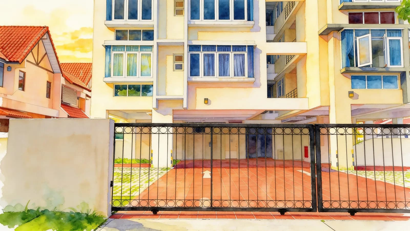 Breezy Mansions, a condominium in Hougang. Illustration is AI-generated.