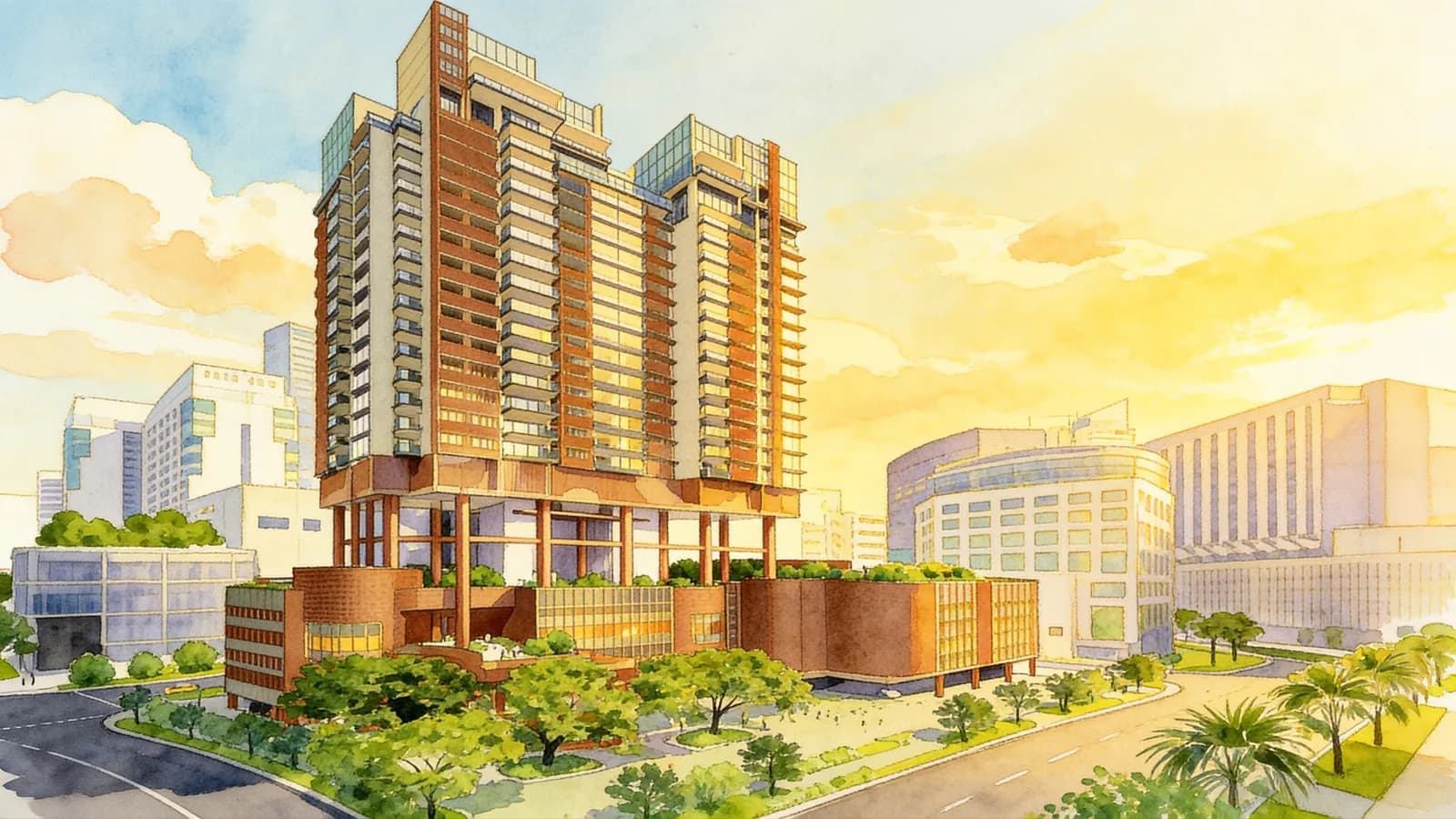 One Bernam, a 35-storey condominium in Downtown Core. Illustration is AI-generated.