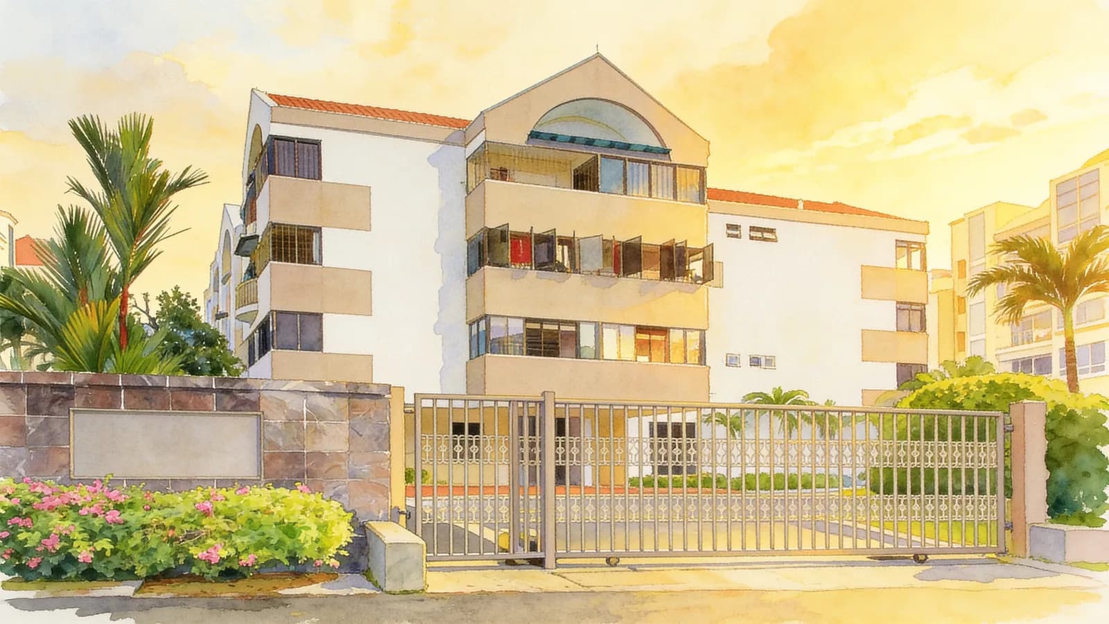 Kovan Lodge, a 4-storey condominium. Illustration is AI-generated.