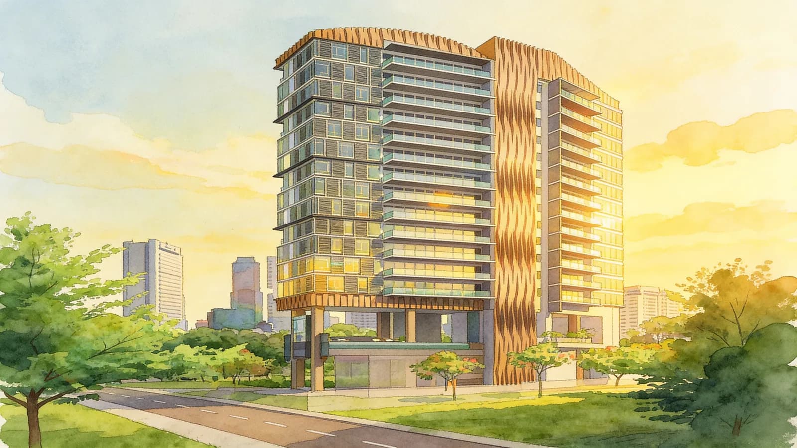 8 Raja, a condominium in Novena. Illustration is AI-generated.