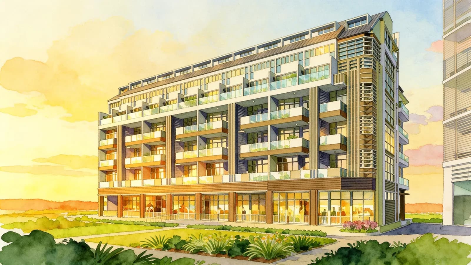 Rangoon 88, a condominium in Kallang. Illustration is AI-generated.