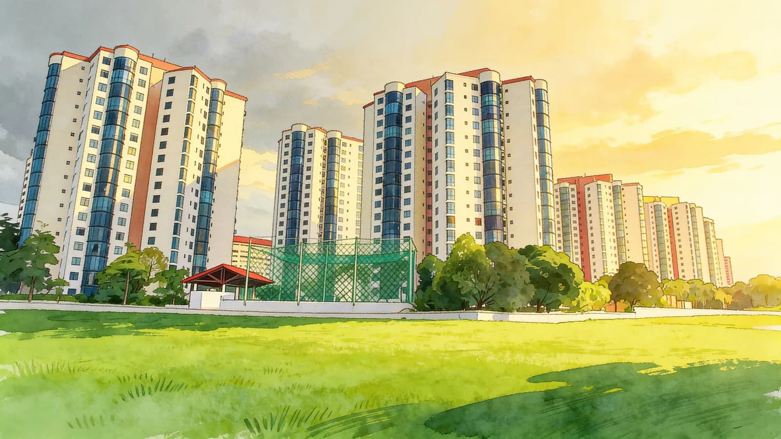 Parc Oasis, a condominium in Jurong East. Illustration is AI-generated.