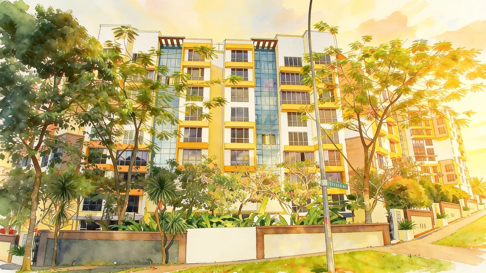 Glendale Park, a 10-storey condominium in Bukit Batok. Illustration is AI-generated.