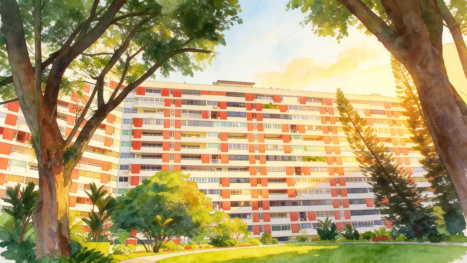 Pandan Valley, a condominium in Bukit Timah. Illustration is AI-generated.