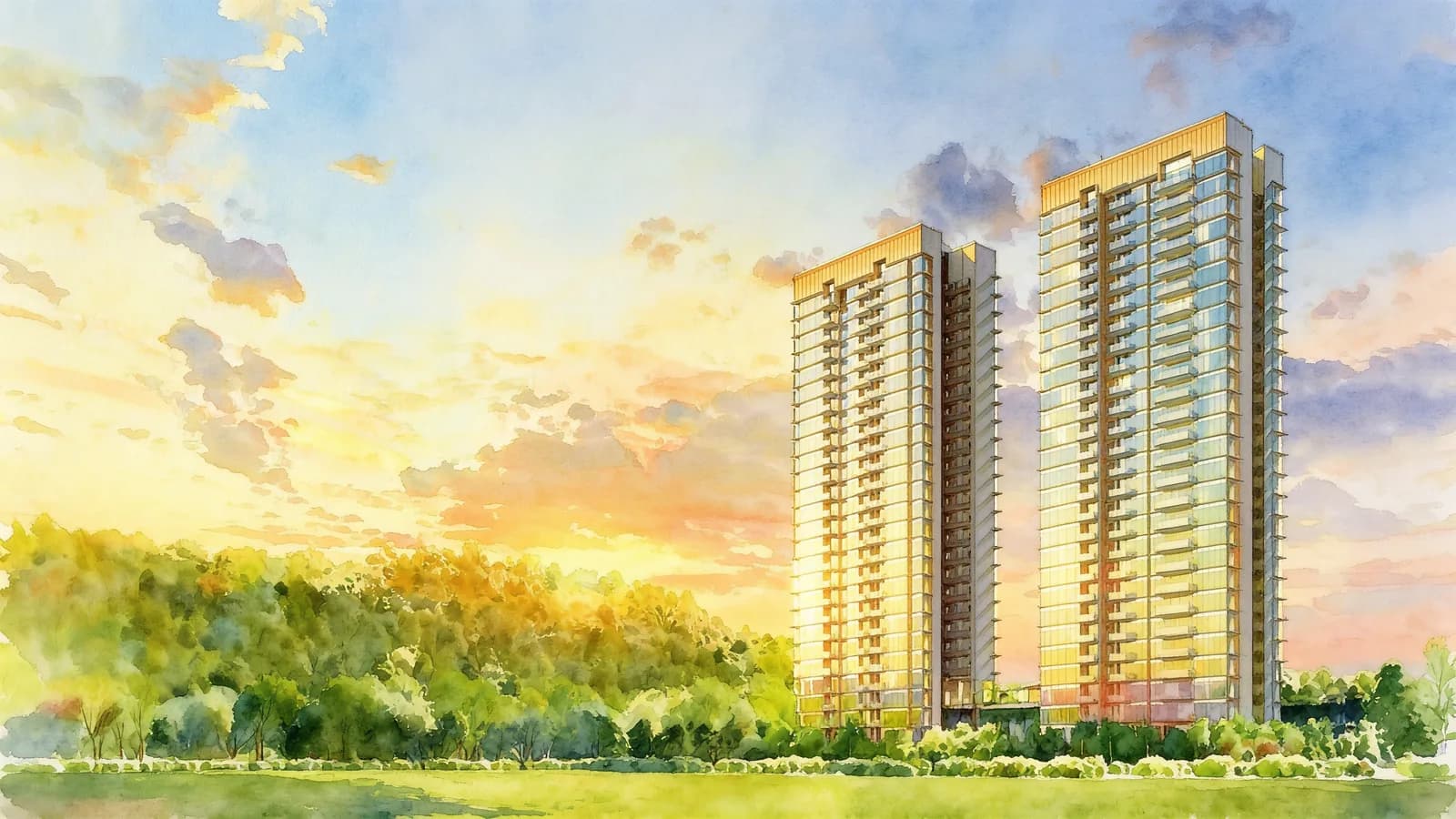 Hillhaven, a 28-storey condominium in Bukit Batok. Illustration is AI-generated.