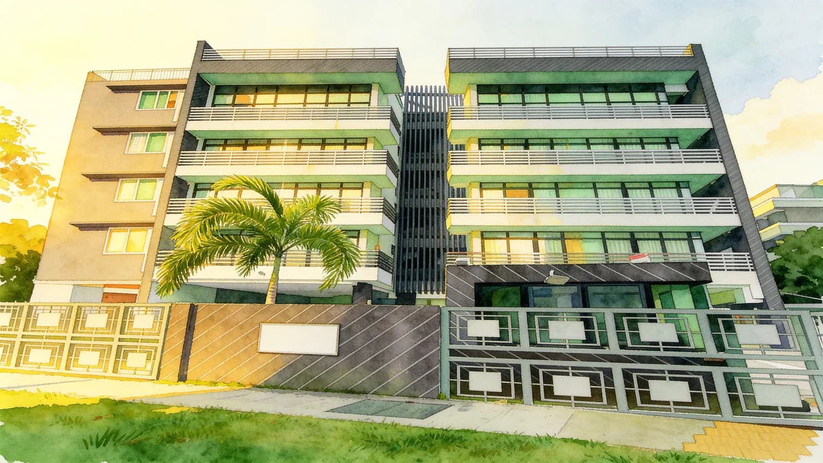 Cubik, a 5-storey apartment in Bedok. Illustration is AI-generated.