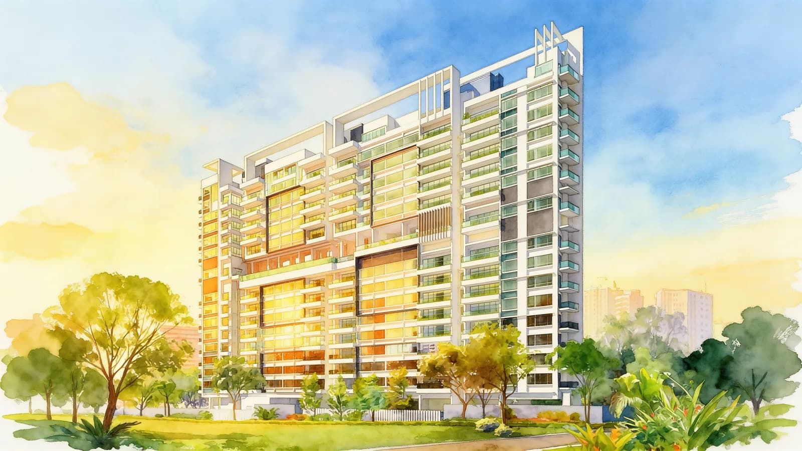 Nova 88, a 15-storey apartment. Illustration is AI-generated.