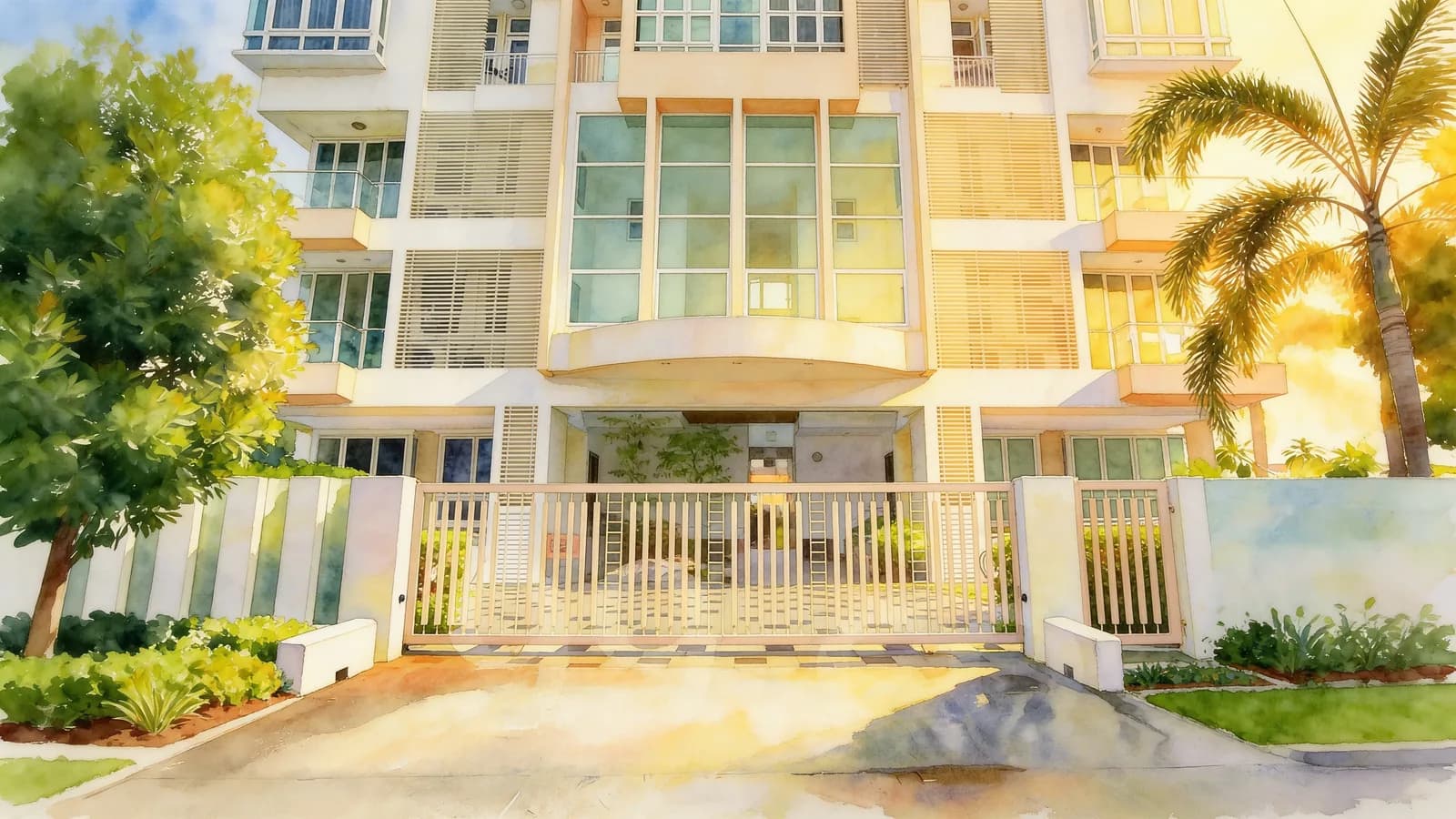 Harmony @ 1A, an apartment in Hougang. Illustration is AI-generated.