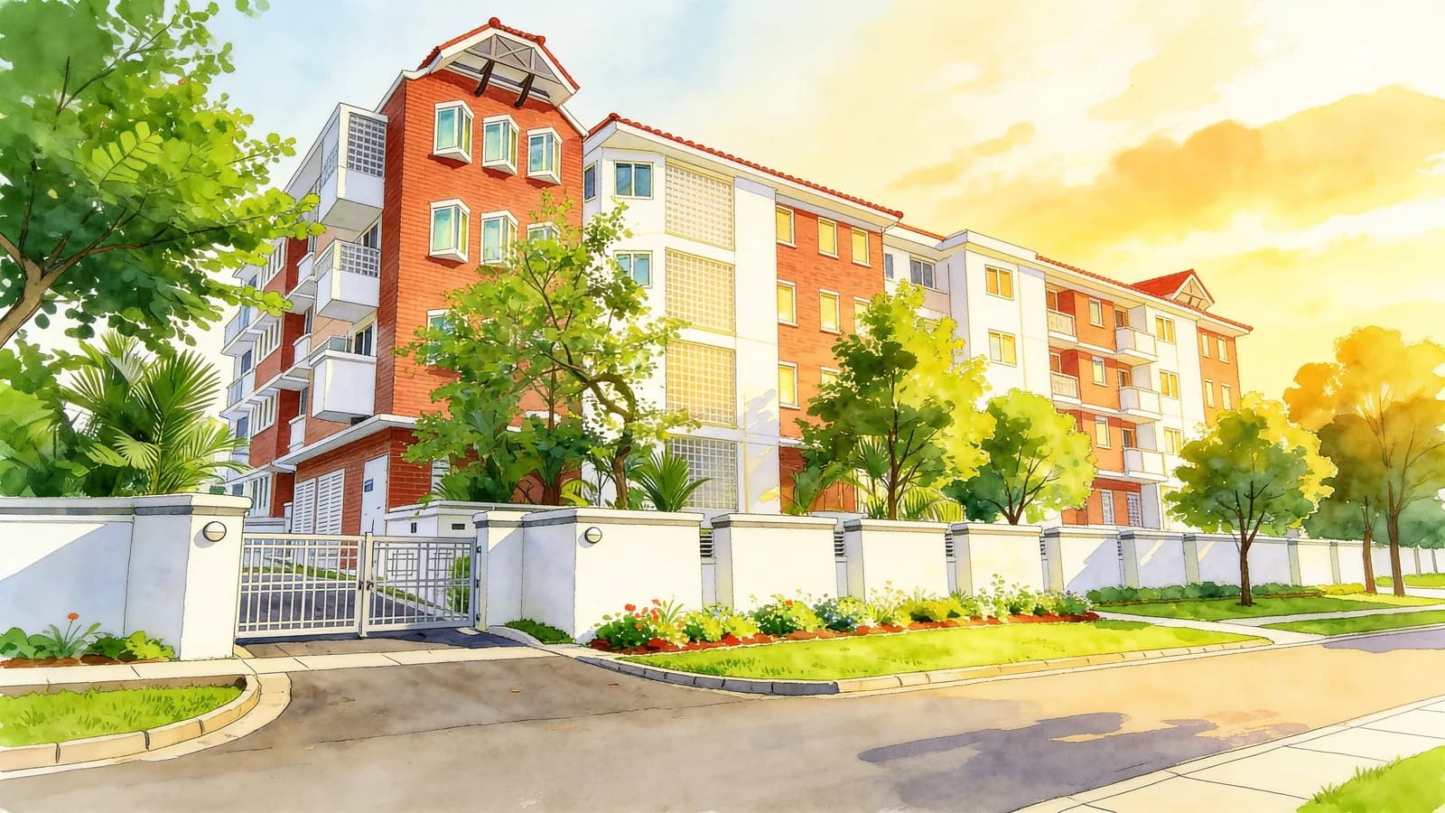 Tanglin Hill Meadows, an apartment in Tanglin. Illustration is AI-generated.