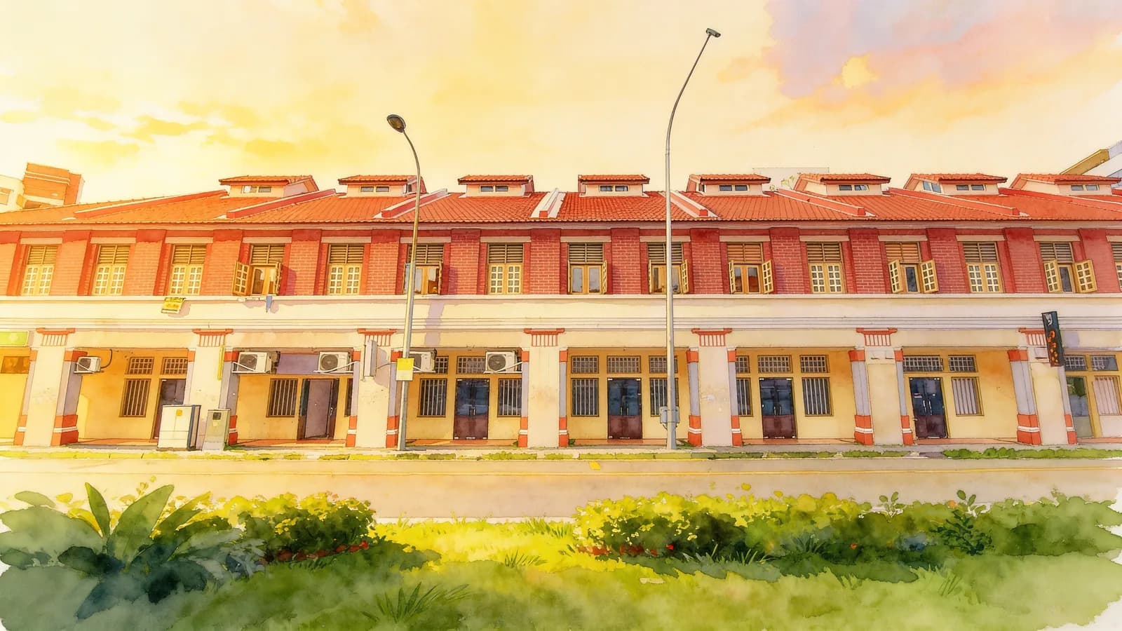 The Arizon, a 4-storey condominium in Geylang. Illustration is AI-generated.