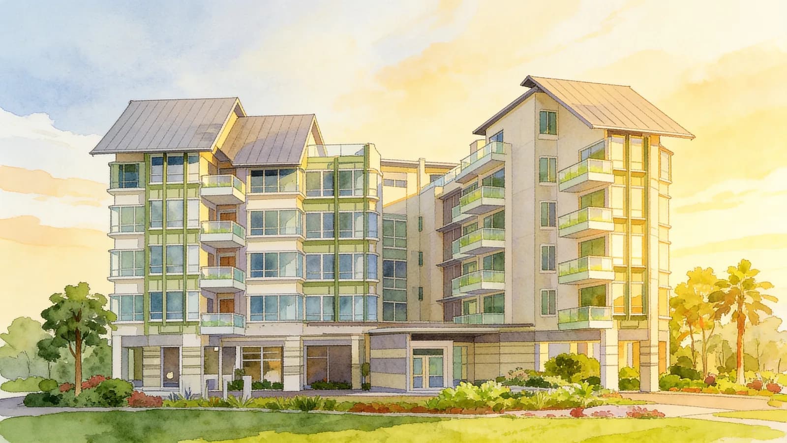 Idyllic Residences, a condominium in Bedok. Illustration is AI-generated.