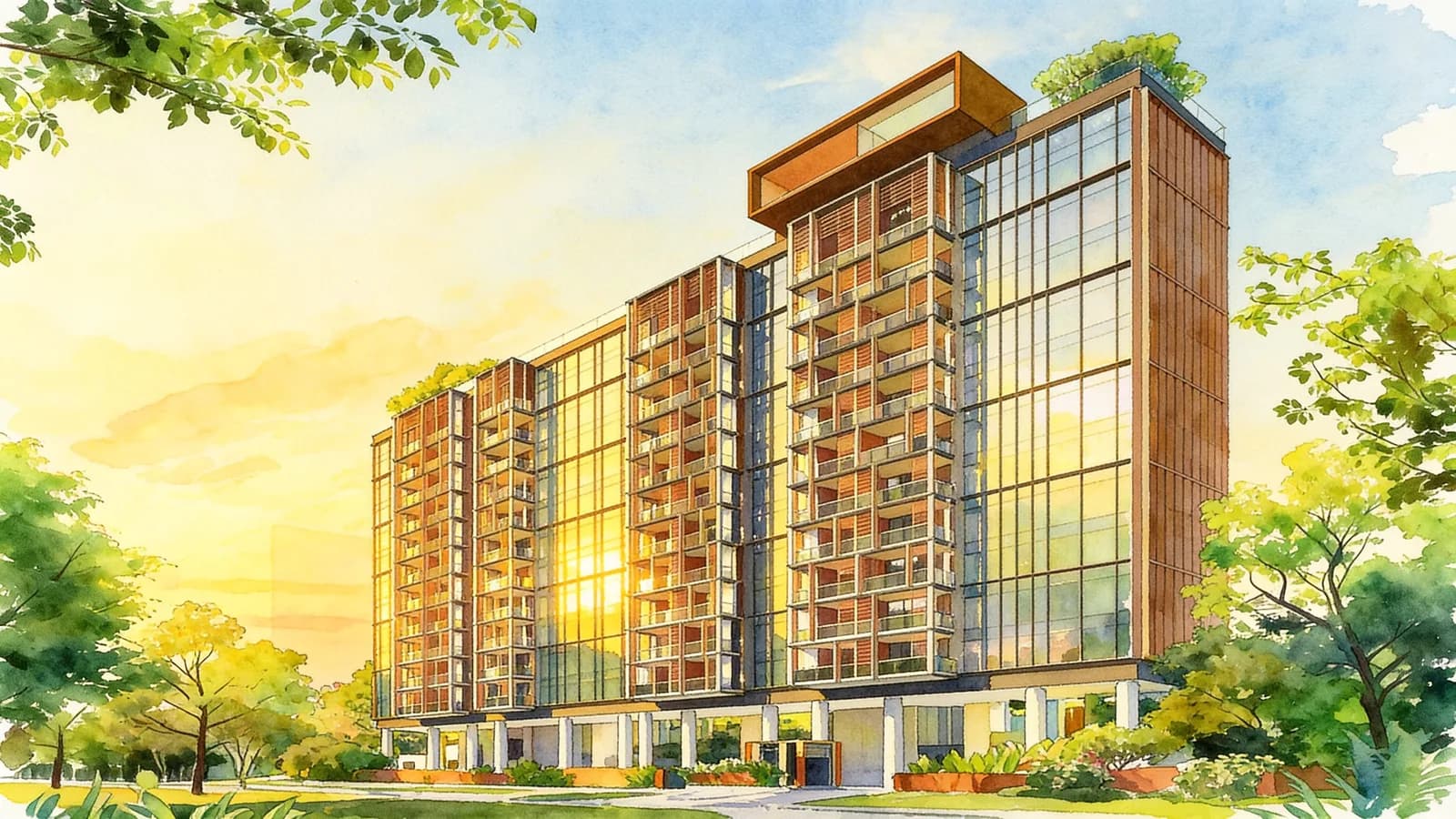 The Hyde, a 12-storey condominium in Tanglin. Illustration is AI-generated.
