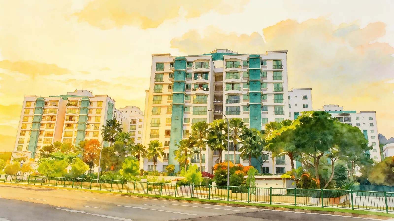 Springdale Condominium, a 10-storey condominium in Bukit Panjang. Illustration is AI-generated.