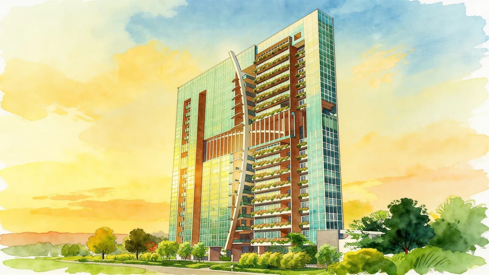 Iridium, an apartment in Novena. Illustration is AI-generated.