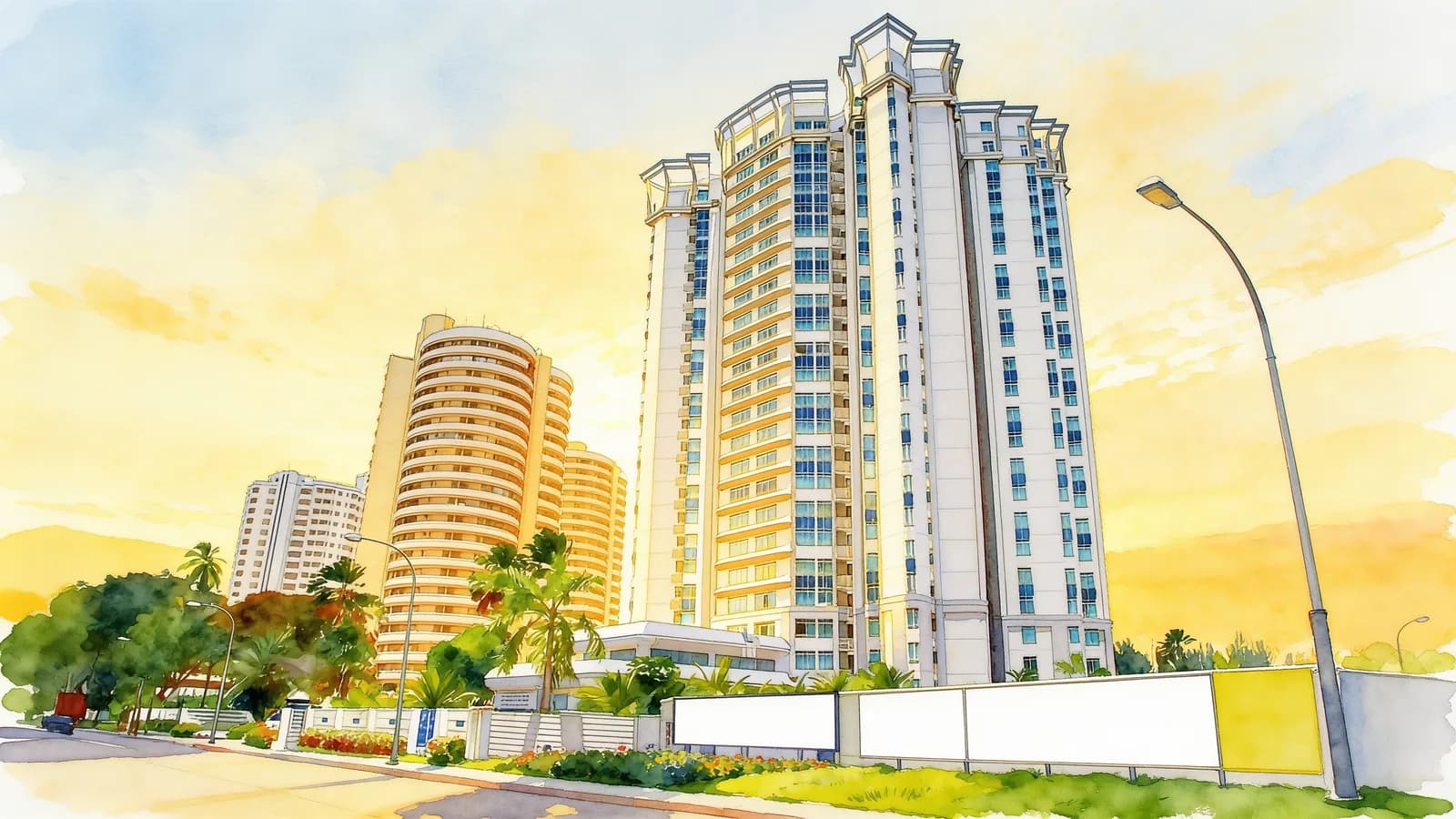 The Atria At Meyer, a condominium in Marine Parade. Illustration is AI-generated.