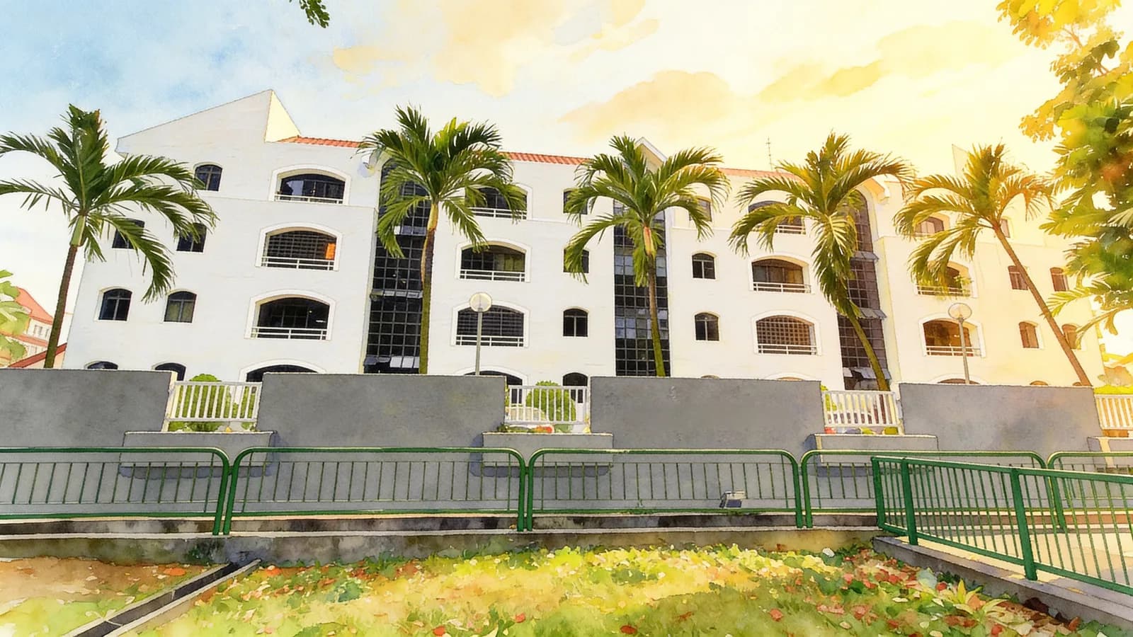 Newton Lodge, an apartment in Novena. Illustration is AI-generated.