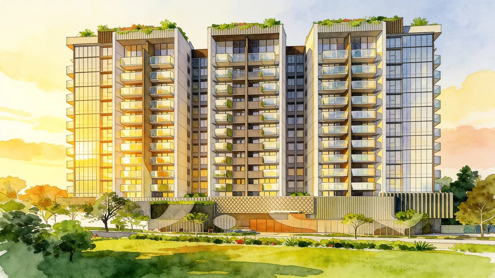 Haus on Handy, a 12-storey condominium in Rochor. Illustration is AI-generated.