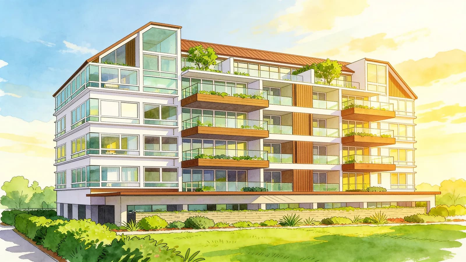 Ivory, an apartment in Geylang. Illustration is AI-generated.