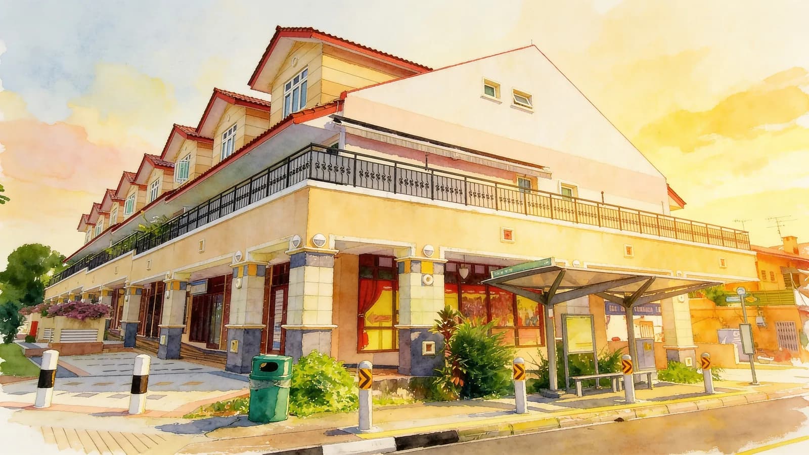Bowmont Centre, a condominium in Bedok. Illustration is AI-generated.