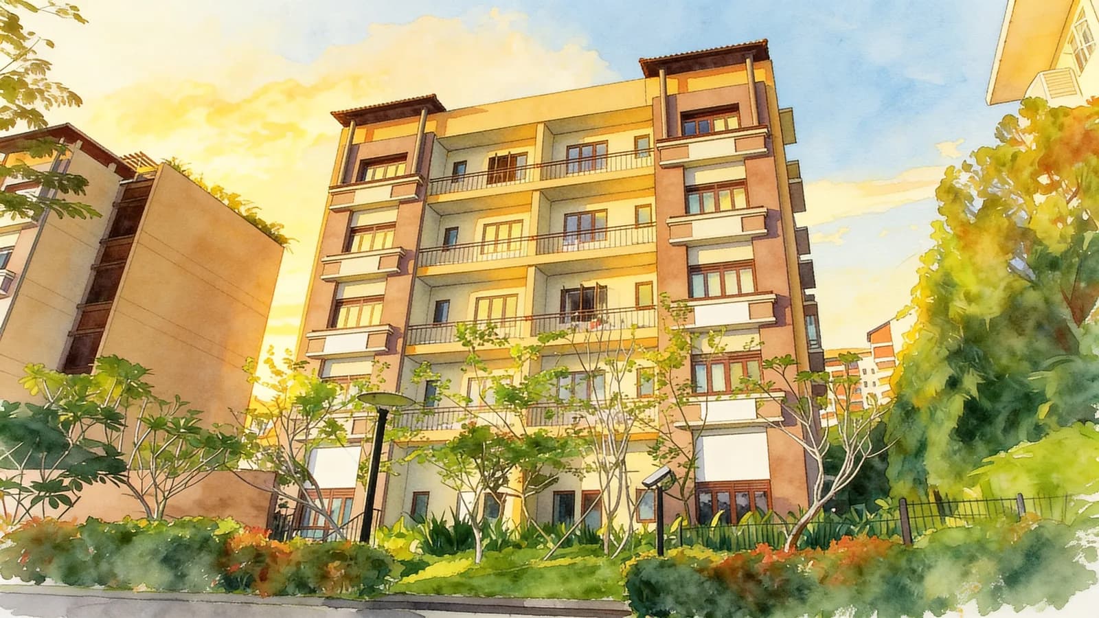 The Cornwall, a 5-storey condominium in Bukit Timah. Illustration is AI-generated.