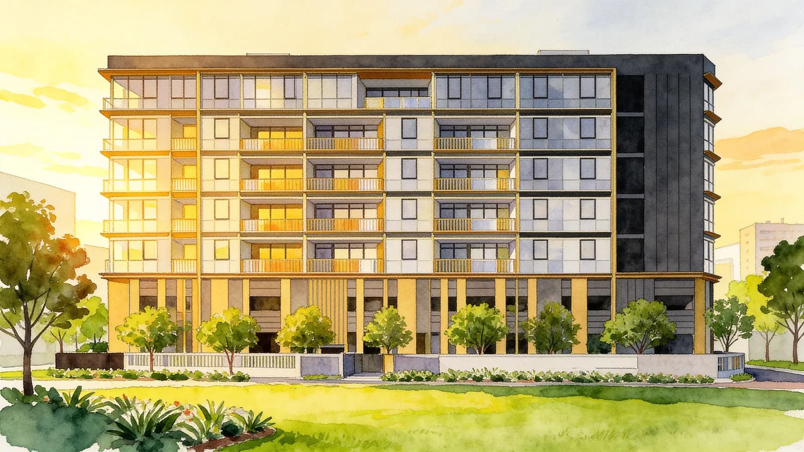 Zyanya, an 8-storey condominium in Geylang. Illustration is AI-generated.