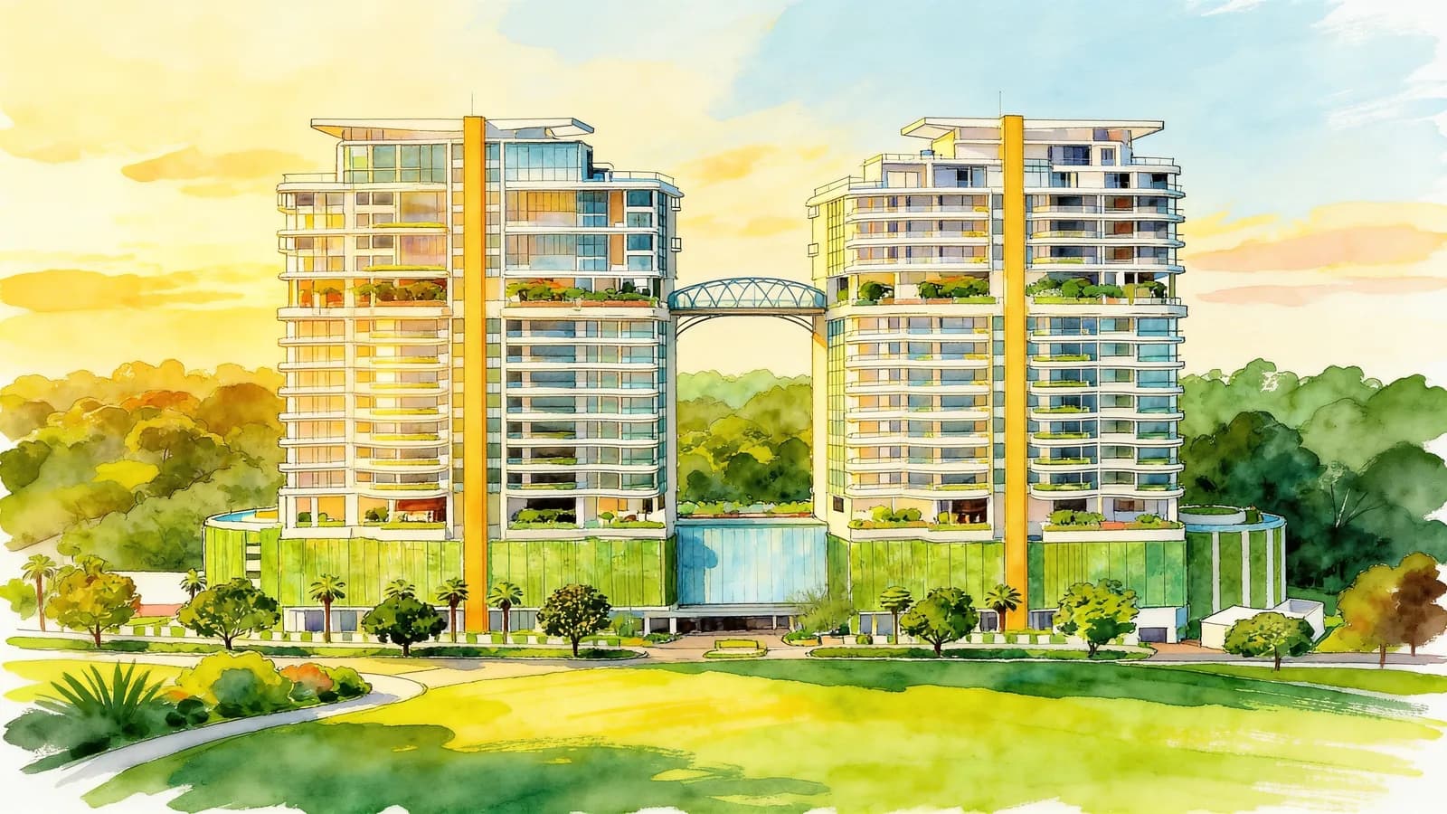 Lincoln Suites, a 29-storey condominium in Novena. Illustration is AI-generated.