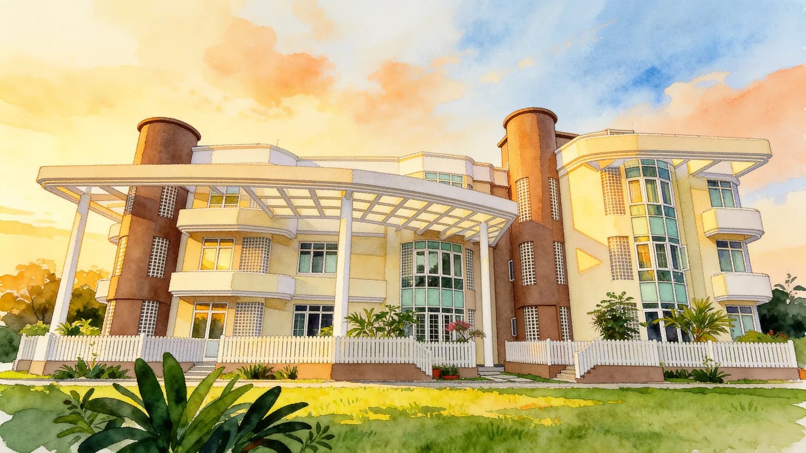 Le Loyang, a 3-storey condominium. Illustration is AI-generated.
