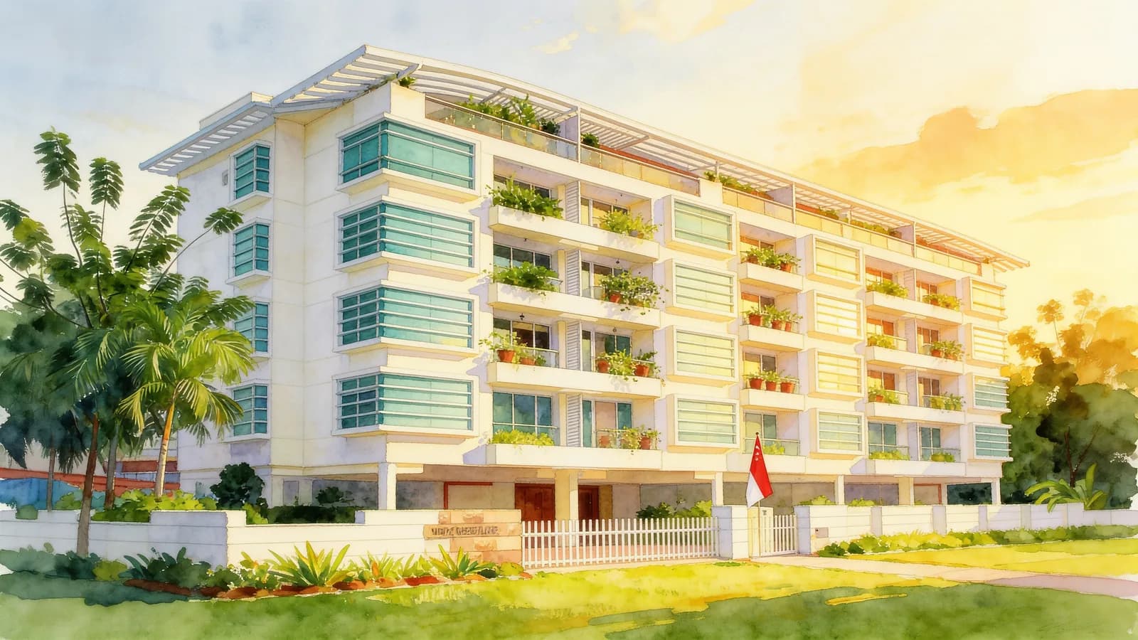 One K Greenlane, a condominium in Geylang. Illustration is AI-generated.