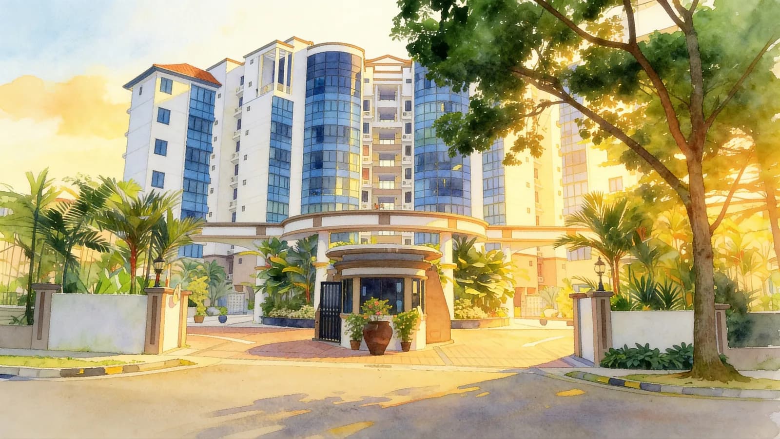 Montrosa, a condominium in Bukit Batok. Illustration is AI-generated.