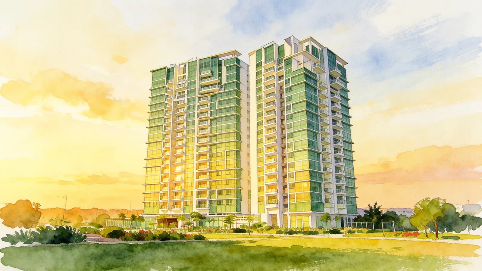 Domain 21, a condominium in Bukit Merah. Illustration is AI-generated.